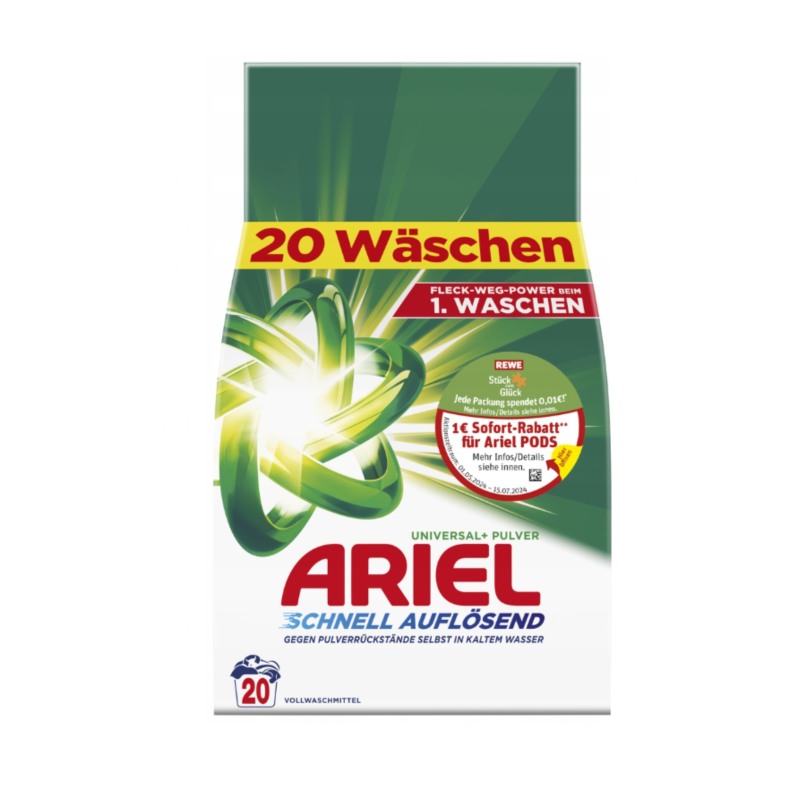 ARIEL UNIWERSALNY PROSZEK DO PRANIA 20PR 1,2KG