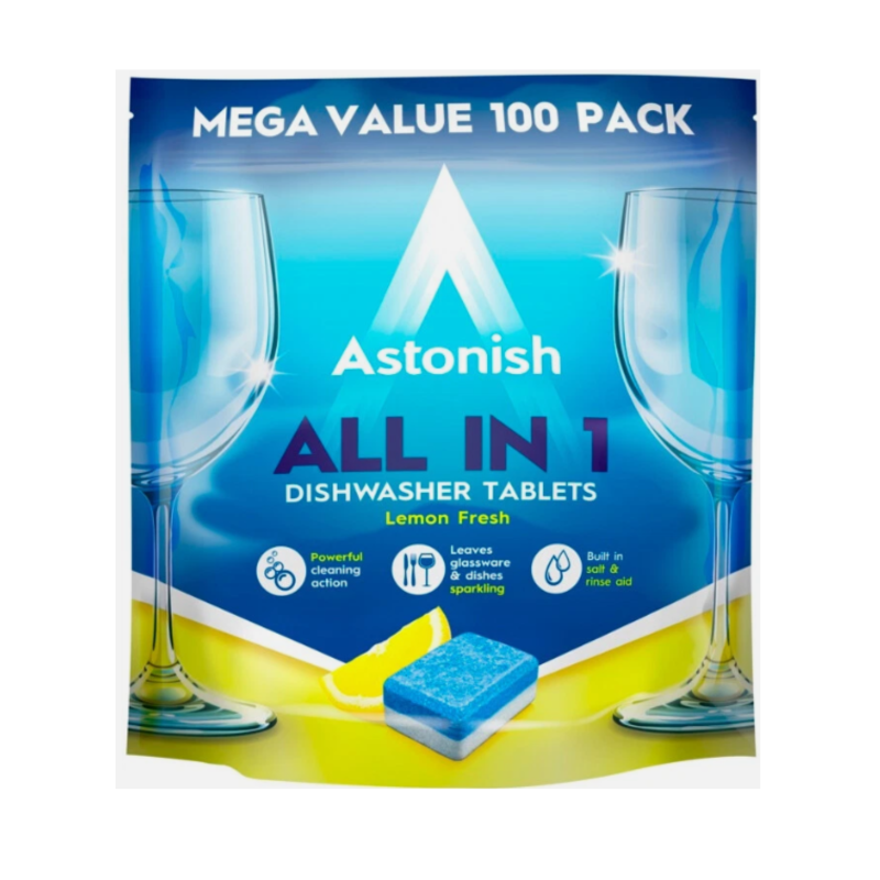 ASTONISH TABLETKI DO ZMYWARKI 100szt CYTRYNOWE