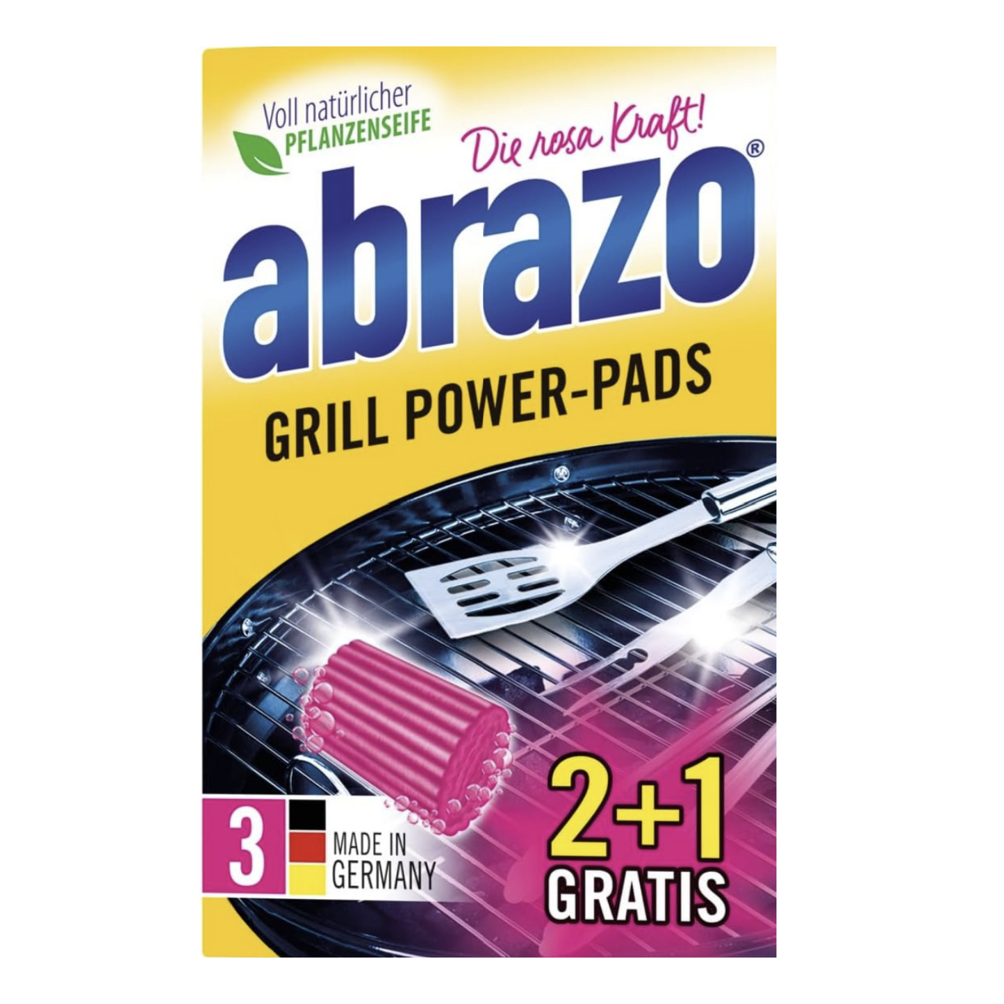 Gąbki do czyszczenia grilla i przypaleń Abrazo Grill Power Pads 2+1 gratis