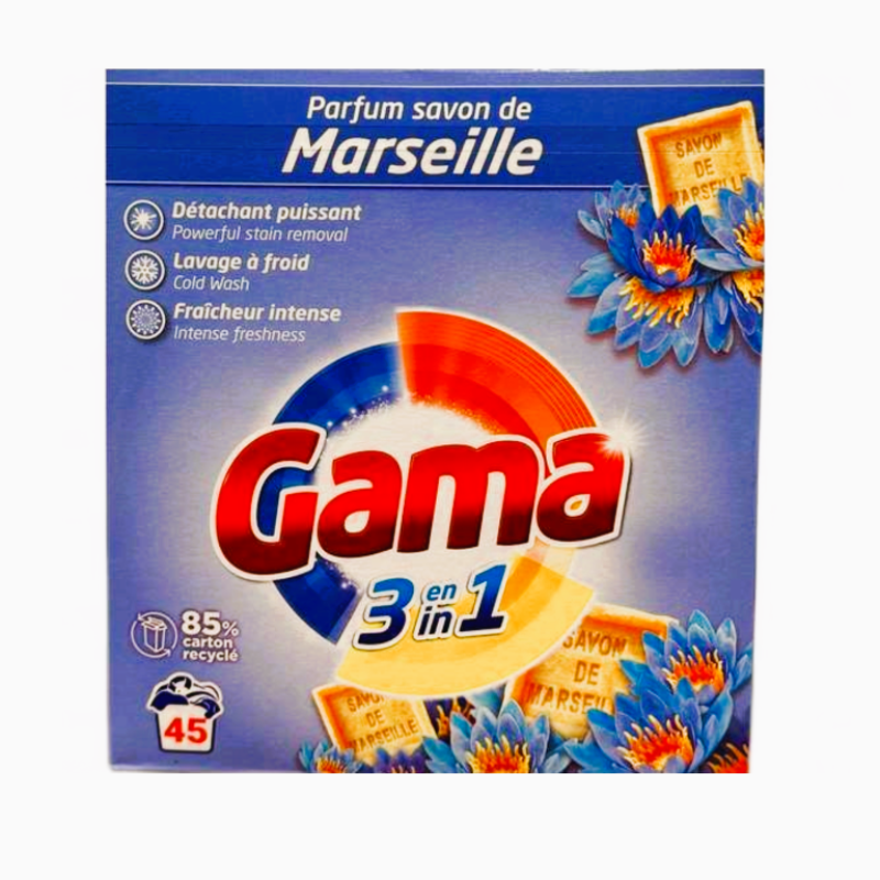 Gama Proszek do prania 2.475kg 45pr z mydłem Marsylskim