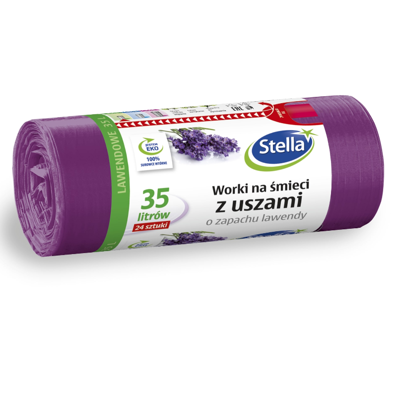STELLA WORKI NA ŚMIECI Z USZAMI 35L/24szt ZAPACH LAWENDY
