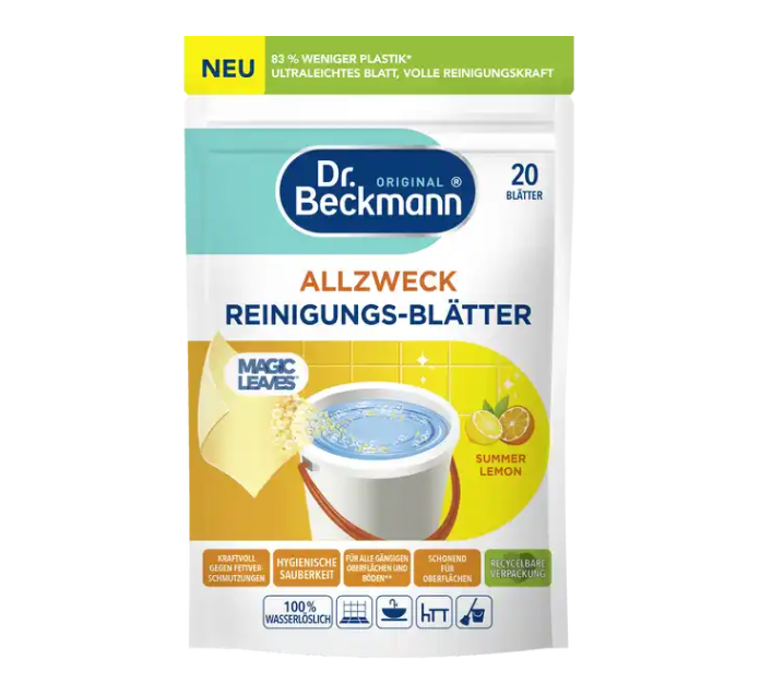 Dr. Beckmann 20szt. magiczne listki do mycia podłóg Summer Lemon