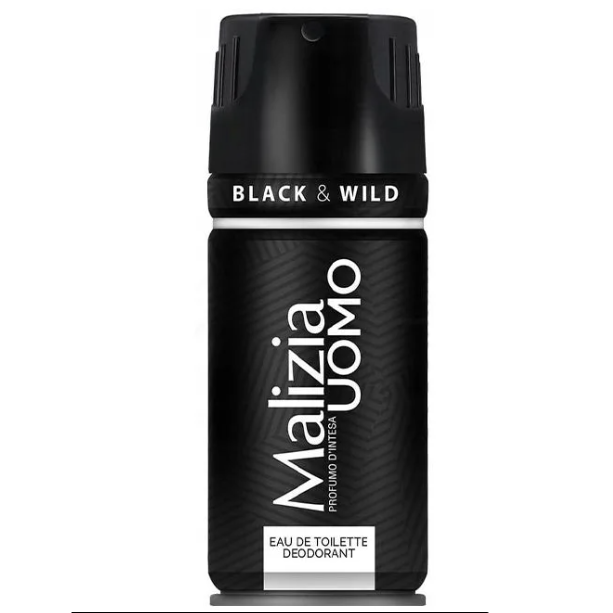 MALIZIA UOMO 150ml dezodorant w spray'u dla mężczyzn BLACK&WILD