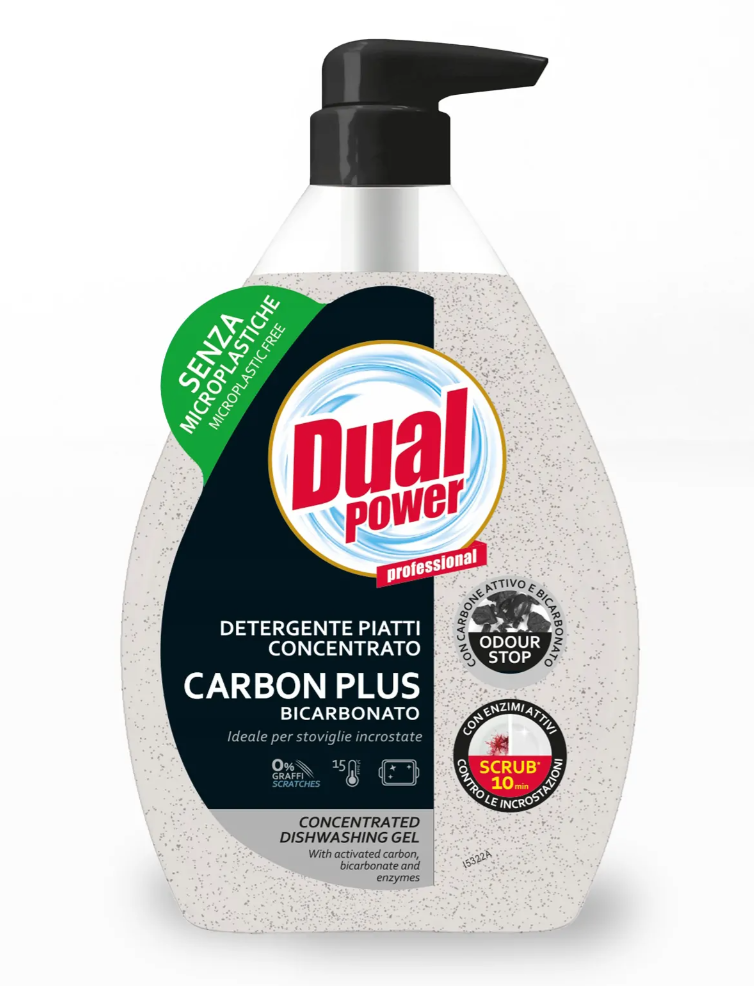 DUAL POWER PŁYN DO NACZYŃ 600ML CARBON PLUS BICARBONATO IT
