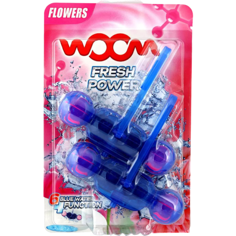 WOOM 2x55g zawieszka do WC barwiąca wodę Kwiatowa