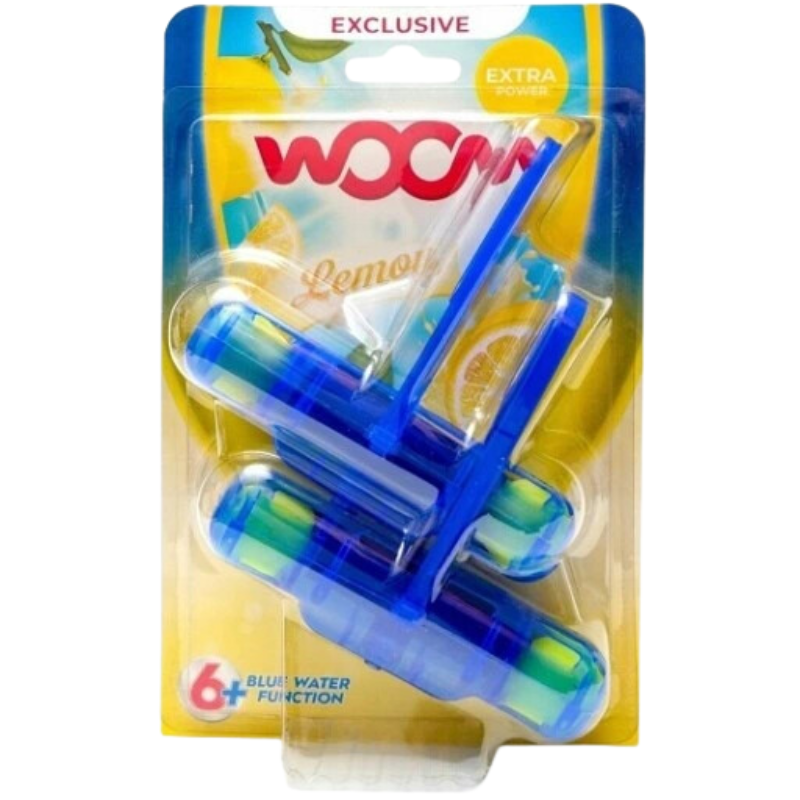WOOM 2x55g zawieszka barwiąca do WC Cytrynowa