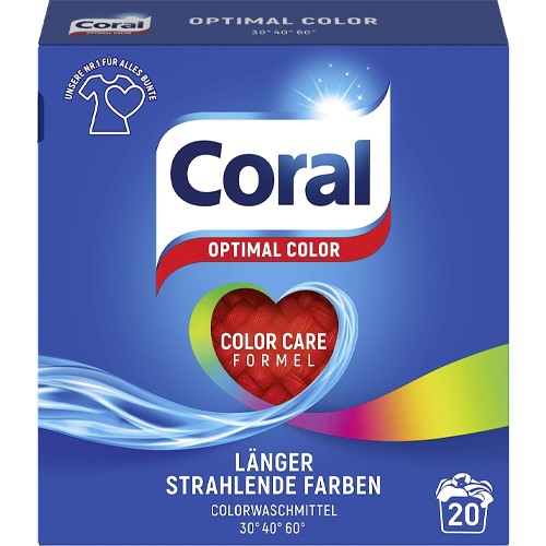 Coral 1,4kg proszek do prania Optimal Color 20 prań