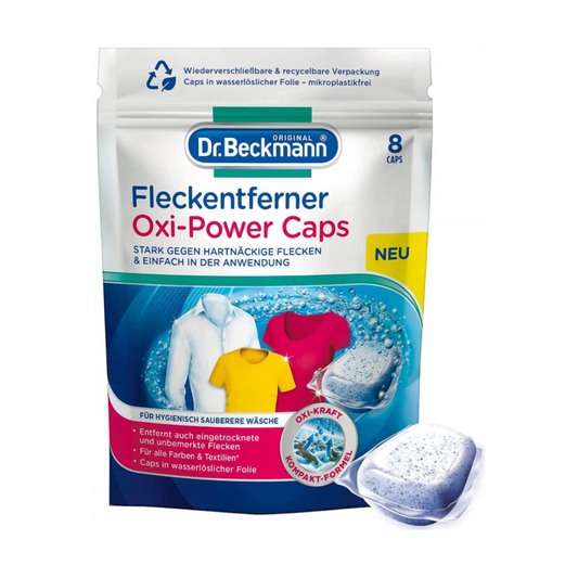 Dr. Beckmann 8x20g odplamiacz w tabletkach z aktywnym tlenem i enzymami Oxy Power