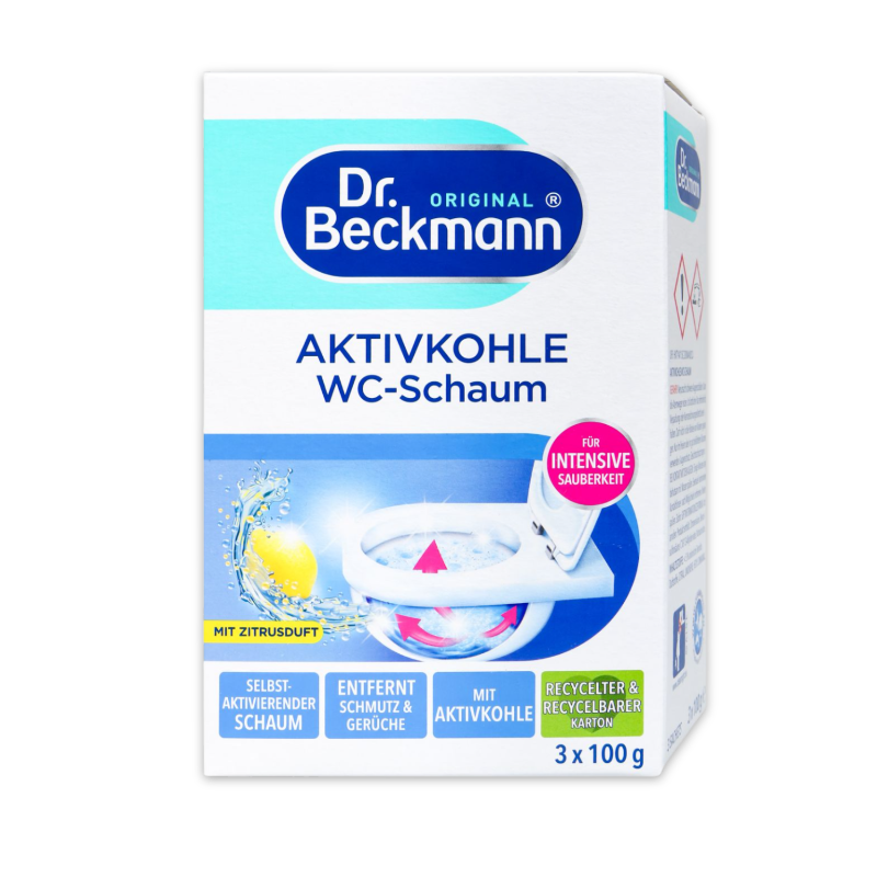 DR BECKMANN PROSZEK PIANKA DO CZYSZCZENIA WC 3x100g 