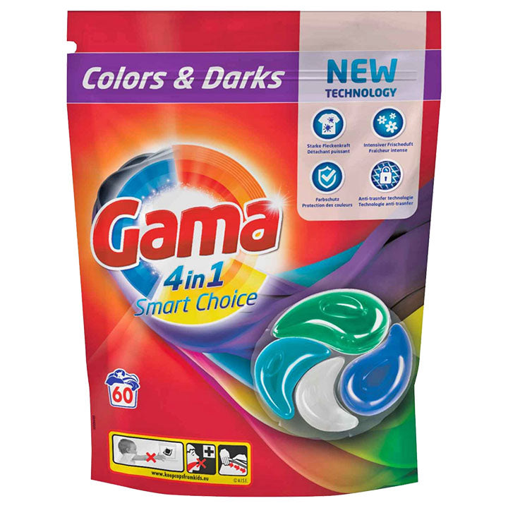 GAMA (Vizir) 60szt kapsułki do prania Color&Darks 4w1