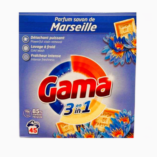Gama Proszek do prania 2.475kg 45pr z mydłem Marsylskim