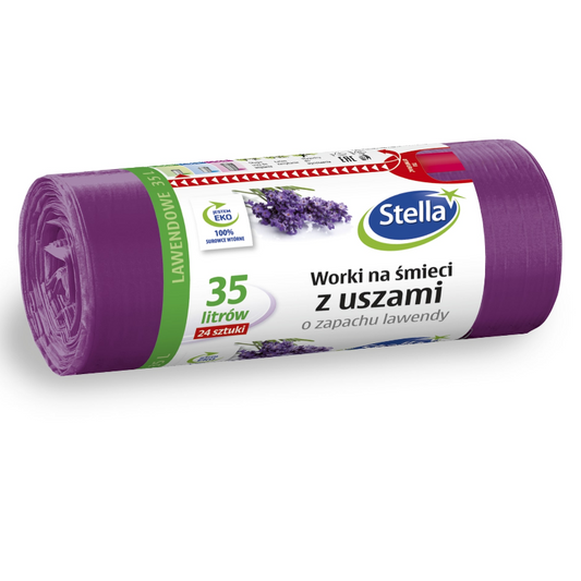 STELLA WORKI NA ŚMIECI Z USZAMI 35L/24szt ZAPACH LAWENDY